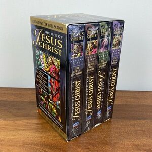THE LIFE OF JESUS CHRIST VHS Tapes Vol. 1-4 Box Set Complete Collection NICE!